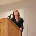 Jessica Tobin, Director of Limerick Printmakers, speaking at the launch of Limerick Printmakers' new exhibition at the Hunt Museum on their 20th Anniversary. Picture: Conor Owens/ilovelimerick.