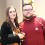 Tracy Fahey and Ultan McDiar at the launch of Limerick Printmakers' new exhibition at the Hunt Museum on their 20th Anniversary. Picture: Conor Owens/ilovelimerick.