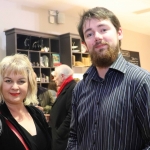 Tracy Fahey and Ultan Mcavinue at the launch of Limerick Printmakers' new exhibition at the Hunt Museum on their 20th Anniversary. Picture: Conor Owens/ilovelimerick.