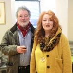 Bron and Tony O'Loughlin at the launch of Limerick Printmakers' new exhibition at the Hunt Museum on their 20th Anniversary. Picture: Conor Owens/ilovelimerick.