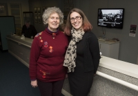 26-02-2015
Pictured at the opening of the Ludlow Collection are historian Sharon Slator along with her mother Catherine Slater.

Limerick through the looking glass, the Ludlow Collection returns to Limerick for the first time in almost a century.

An extensive collection of unique photographs of Limerick has returned for the first time in almost 90 years for a new exhibition by Limerick Museum and Archives.
The Ludlow Collection of family photographs is a compilation of images by amateur photographer John Riddell and is held by his descendents David and Steve Ludlow, both living in England.
John Riddell came to Limerick from Glasgow, Scotland in 1880 to run Walkerâs Distillery on Brownâs Quay, Thomondgate. When not managing the distillery, John could be found capturing a unique view of Limerick through a series of personal photographs.
Now a selection of this wonderful collection will be available for public viewing in Limerick Museum and the Glazed Street, Civic Buildings, Merchantâs Quay in an exhibition which opened on Thursday, 26th February.

Picture credit: Diarmuid Greene/Fusionshooters
