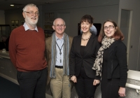 26-02-2015
Pictured at the opening of the Ludlow Collection are Brian Hodkinson, acting curator, Limerick Museum, Dr Matthew Potter, Limerick Museum and Archives, Jackie Hayes, Limerick City and County Archivist, and Sharon Slater, historian.

Limerick through the looking glass, the Ludlow Collection returns to Limerick for the first time in almost a century.

An extensive collection of unique photographs of Limerick has returned for the first time in almost 90 years for a new exhibition by Limerick Museum and Archives.
The Ludlow Collection of family photographs is a compilation of images by amateur photographer John Riddell and is held by his descendents David and Steve Ludlow, both living in England.
John Riddell came to Limerick from Glasgow, Scotland in 1880 to run Walkerâs Distillery on Brownâs Quay, Thomondgate. When not managing the distillery, John could be found capturing a unique view of Limerick through a series of personal photographs.
Now a selection of this wonderful collection will be available for public viewing in Limerick Museum and the Glazed Street, Civic Buildings, Merchantâs Quay in an exhibition which opened on Thursday, 26th February.

Picture credit: Diarmuid Greene/Fusionshooters