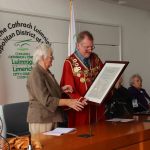 Mayoral Reception at the Council Chamber to Limerick Literary Icons Mae Leonard, Maureen Sparling and Malachy McCourt. Picture: Bruna Vaz Mattos/ ilovelimerick