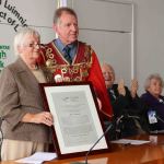 Mayoral Reception at the Council Chamber to Limerick Literary Icons Mae Leonard, Maureen Sparling and Malachy McCourt. Picture: Bruna Vaz Mattos/ ilovelimerick