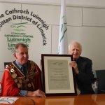 Mayoral Reception at the Council Chamber to Limerick Literary Icons Mae Leonard, Maureen Sparling and Malachy McCourt. Picture: Bruna Vaz Mattos/ ilovelimerick