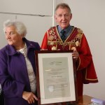 Mayoral Reception at the Council Chamber to Limerick Literary Icons Mae Leonard, Maureen Sparling and Malachy McCourt. Picture: Bruna Vaz Mattos/ ilovelimerick