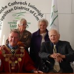Mayoral Reception at the Council Chamber to Limerick Literary Icons: Mae Leonard, Maureen Sparling, Michael Sheahan, Mayor of Limerick, and Malachy McCourt. Picture: Bruna Vaz Mattos/ ilovelimerick