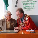 Mayoral Reception at the Council Chamber to Limerick Literary Icons Mae Leonard, Maureen Sparling and Malachy McCourt. Picture: Bruna Vaz Mattos/ ilovelimerick