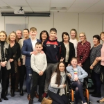 Niall McGrath, Kirsty O'Callaghan, June McGrath, Brian Crowe, Laura Nevin, Adam McGrath, Des Deegan, Sinead Downes, Tom Morrison Katelyn Downes, Lauren Downes, Jenny Morrison, Elaine Crowe, Jackie Delahunty and Kathy Nevin at the Mayoral Reception hosted by Municipal Mayor Daniel Butler in Council Chamber, Merchant Quay, Limerick for Cliona's Foundation for their work in supporting families of children who are critically or terminally ill. Picture: Conor Owens/ilovelimerick.