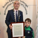 Daniel Butler, Mayor, and Fionn O'Hehir at the Mayoral Reception hosted by Municipal Mayor Daniel Butler in Council Chamber, Merchant Quay, Limerick for Cliona's Foundation for their work in supporting families of children who are critically or terminally ill. Picture: Conor Owens/ilovelimerick.