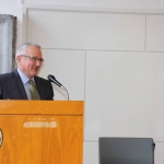 Speaking at the Mayoral Reception for Sr Helen Culhane, Emma Langford and Dr Jennifer McMahon in the Limerick City Chambers is Cllr Jerry O'Dea. Picture: Conor Owens/ilovelimerick.