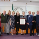 Pictured at the Mayoral Reception for Sr Helen Culhane, Emma Langford and Dr Jennifer McMahon in the Limerick City Chambers. Picture: Conor Owens/ilovelimerick.