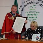 Mayor Michael Sheahan held a reception on January 24, 2020, at the council chambers in Limerick City Hall, for Anne Boland, Pat Lysaght and Helen O’Donnell in honour of their contributions to the people of Limerick. Picture: Bruna Vaz Mattos/ilovelimerick.