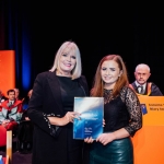 No Repro FeePictured at the Mary Immaculate College Awards Ceremony was Rowenna Dowling, from Clonmel, Co. Tipperary, who was one of six students to be awarded with a 1916 Bursary.
The 1916 Bursaries, valued at €5,000 per annum, are funded by the Department of Education and Skills, and commemorate the centenary of 1916 as part of the overall measures to encourage participation and success by students from sections of society that are significantly under-represented in higher education.
Pictured here with Mary Mitchell O’Connor TD, Minister of State at the Department of Education with special responsibility for Higher Education.
The MIC Awards Ceremony, held in the Lime Tree Theatre, saw almost 150 students, graduates and alumni from MIC being recognised for their academic and other notable achievements with over €250,000 presented on the night in scholarships and bursaries.Pic. Brian Arthur