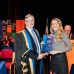 No Repro Fee
Pictured at the recent Mary Immaculate College Awards Ceremony was Cori Greaney from Ardagh, Co, Limerick, who received an Undergraduate Entrance Scholarship to the Bachelor of Arts programme at MIC. Pictured here with Professor Eugene Wall, President of Mary Immaculate College.
The scholarship, valued at €2,000, was awarded on the basis of CAO points obtained in the Leaving Certificate Examination.
The MIC Awards Ceremony, held in the Lime Tree Theatre, saw almost 150 students, graduates and alumni from MIC being recognised for their academic and other notable achievements with over €250,000 presented on the night in scholarships and bursaries.
Pic. Brian Arthur