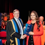 No Repro FeePictured at the recent Mary Immaculate College Awards Ceremony was Sarah Guina from Castlemahon, Co. Limerick, who received an Undergraduate Entrance Scholarship to the Bachelor of Arts programme at MIC. Pictured here with Professor Eugene Wall, President of Mary Immaculate College.The scholarship, valued at €2,000, was awarded on the basis of CAO points obtained in the Leaving Certificate Examination.The MIC Awards Ceremony, held in the Lime Tree Theatre, saw almost 150 students, graduates and alumni from MIC being recognised for their academic and other notable achievements with over €250,000 presented on the night in scholarships and bursariesPic. Brian Arthur