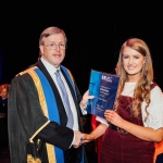 No Repro FeePictured at the recent Mary Immaculate College Awards Ceremony was Orla O’Dwyer from Kilmallock, Co. Limerick, who received an Undergraduate Entrance Scholarship to the Bachelor of Arts in Early Childhood Care and Education programme at MIC. Pictured here with Professor Eugene Wall, President of Mary Immaculate College.The scholarship, valued at €2,000, was awarded on the basis of CAO points obtained in the Leaving Certificate Examination. The MIC Awards Ceremony, held in the Lime Tree Theatre, saw almost 150 students, graduates and alumni from MIC being recognised for their academic and other notable achievements with over €250,000 presented on the night in scholarships and bursaries.Pic. Brian Arthur