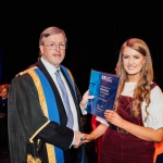 No Repro Fee
Pictured at the recent Mary Immaculate College Awards Ceremony was Orla O’Dwyer from Kilmallock, Co. Limerick, who received an Undergraduate Entrance Scholarship to the Bachelor of Arts in Early Childhood Care and Education programme at MIC. Pictured here with Professor Eugene Wall, President of Mary Immaculate College.
The scholarship, valued at €2,000, was awarded on the basis of CAO points obtained in the Leaving Certificate Examination. The MIC Awards Ceremony, held in the Lime Tree Theatre, saw almost 150 students, graduates and alumni from MIC being recognised for their academic and other notable achievements with over €250,000 presented on the night in scholarships and bursaries.

Pic. Brian Arthur