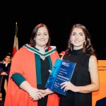 No Repro FeePictured at the recent Mary Immaculate College Awards Ceremony was Caoimhe O’Neill from Kildimo, Co. Limerick, who received a Special Award in Professional Masters of Education (Primary Teaching), Excellence in Education Research and the Dissertation. Pictured here with Dr Aimee Brennan, Lecturer in Education, School of Education (Post-Primary), MIC, St Patrick’s Campus, Thurles. The MIC Awards Ceremony, held in the Lime Tree Theatre, saw almost 150 students, graduates and alumni from MIC being recognised for their academic and other notable achievements with over €250,000 presented on the night in scholarships and bursaries.Pic. Brian Arthur