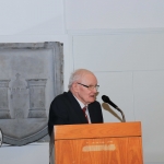 Len Dineen, rugby commentator, speaking at his Mayoral Reception in the Council Chambers for his contribution to Irish radio. Picture: Conor Owens/ilovelimerick.