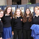 Amy Lombard, 15, Emily O'Reilly, 16, Shannon Collins, 16, Claudia Grosu, 16, and Magdelena Moron, 15 from St. Mary's, Neenagh at the Midwest Empowerment and Equality Conference 2019 in University Concert Hall, Limerick on May 1st. Picture: Zoe Conway