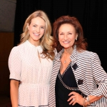 Aoibhinn Garrihy, actress and founder of BEO, with Celia Holman Lee, style guru, at the Midwest Empowerment and Equality Conference 2019 in University Concert Hall, Limerick on May 1st. Picture: Zoe Conway