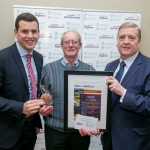 25/11/2017 Failte Ireland Mid West and South West Region Tidy Towns Awards Ceremony. Bronze Medals. L-R Niall O'Callaghan, Supervalu, William o'Brien, Galbally Co Limerick and Pat Breen TD Minister of State for Trade, Employment, Business, EU Digital Single Market and Data Protection.Pic Arthur Ellis.