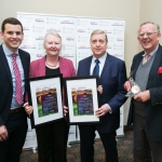 25/11/2017 Failte Ireland Mid West and South West Region Tidy Towns Awards Ceremony. Adare Co Limerick Niall O'Callaghan, Supervalu, Eleanor Purcell, George Stackpoole and Pat Breen TD Minister of State for Trade, Employment, Business, EU Digital Single Market and Data Protection.Pic Arthur Ellis.