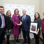 25/11/2017 Failte Ireland Mid West and South West Region Tidy Towns Awards Ceremony. Limerick City Centre Niall O'Callaghan, Supervalu, Helen O'Donnell, Sharon Slater, Ann O'Malley and Pat Breen TD Minister of State for Trade, Employment, Business, EU Digital Single Market and Data Protection.Pic Arthur Ellis.