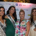 Pictured at the Miss Limerick and Miss Clare 2019 pageant in the Opium nightclub are Miss 101 Limerick 2019 Christina Alcazar Deverell, Miss Limerick 2019 Ciara O'Halloran, Sinead O'Brien, judge and Miss Clare 2019 Emma Austin. Picture: Conor Owens/ilovelimerick.