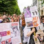 Over 1,000 people who gathered in support of assault victim Natasha O'Brien at a protest in her home city of Limerick to show solidarity. Picture: Olena Oleksienko/ilovelimerick