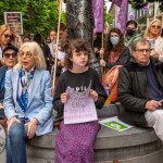 Over 1,000 people who gathered in support of assault victim Natasha O'Brien at a protest in her home city of Limerick to show solidarity. Picture: Olena Oleksienko/ilovelimerick