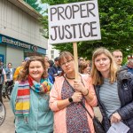 Over 1,000 people who gathered in support of assault victim Natasha O'Brien at a protest in her home city of Limerick to show solidarity. Picture: Olena Oleksienko/ilovelimerick