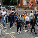 Over 1,000 people who gathered in support of assault victim Natasha O'Brien at a protest in her home city of Limerick to show solidarity. Picture: Olena Oleksienko/ilovelimerick