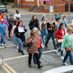 Over 1,000 people who gathered in support of assault victim Natasha O'Brien at a protest in her home city of Limerick to show solidarity. Picture: Olena Oleksienko/ilovelimerick