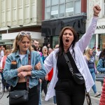 Over 1,000 people who gathered in support of assault victim Natasha O'Brien at a protest in her home city of Limerick to show solidarity. Picture: Olena Oleksienko/ilovelimerick