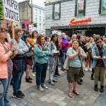 Over 1,000 people who gathered in support of assault victim Natasha O'Brien at a protest in her home city of Limerick to show solidarity. Picture: Olena Oleksienko/ilovelimerick
