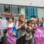 Over 1,000 people who gathered in support of assault victim Natasha O'Brien at a protest in her home city of Limerick to show solidarity. Picture: Olena Oleksienko/ilovelimerick