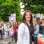 Over 1,000 people who gathered in support of assault victim Natasha O'Brien at a protest in her home city of Limerick to show solidarity. Picture: Olena Oleksienko/ilovelimerick