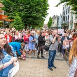 Over 1,000 people who gathered in support of assault victim Natasha O'Brien at a protest in her home city of Limerick to show solidarity. Picture: Olena Oleksienko/ilovelimerick