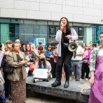 Over 1,000 people who gathered in support of assault victim Natasha O'Brien at a protest in her home city of Limerick to show solidarity. Picture: Olena Oleksienko/ilovelimerick