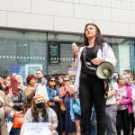 Over 1,000 people who gathered in support of assault victim Natasha O'Brien at a protest in her home city of Limerick to show solidarity. Picture: Olena Oleksienko/ilovelimerick