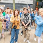 Over 1,000 people who gathered in support of assault victim Natasha O'Brien at a protest in her home city of Limerick to show solidarity. Picture: Olena Oleksienko/ilovelimerick
