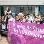 Over 1,000 people who gathered in support of assault victim Natasha O'Brien at a protest in her home city of Limerick to show solidarity. Picture: Olena Oleksienko/ilovelimerick