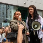 Over 1,000 people who gathered in support of assault victim Natasha O'Brien at a protest in her home city of Limerick to show solidarity. Picture: Olena Oleksienko/ilovelimerick