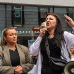 Over 1,000 people who gathered in support of assault victim Natasha O'Brien at a protest in her home city of Limerick to show solidarity. Picture: Olena Oleksienko/ilovelimerick