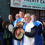 Pictured at the Nicholas Street Painting Project event where local community groups came together to start the rebirth of the once thriving, Medieval Quarter of Limerick. Local groups involved were Limerick City and County Council, St, Mary's Cathedral, St Mary's Aid, JP McManus Benevolent Fund, Limerick Tidy Towns and other local trade workers who worked together in an effort to restore the foundation of Limerick City. Pictures: Anthony Sheehan/ilovelimerick.