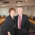 Geraldine and Paddy Brennan at the Mayoral Reception for Paddy Brennan's new book 'The History of Limerick Music from 1800 - 2018' in the Council Chambers. Picture: Conor Owens/ilovelimerick.