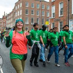 University of Limerick illustrated the cultural diversity of its student community by taking part in this year’s St Patrick’s Day Parade 2025. Picture: Olena Oleksienko/ilovelimerick