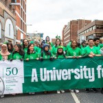 University of Limerick illustrated the cultural diversity of its student community by taking part in this year’s St Patrick’s Day Parade 2025. Picture: Olena Oleksienko/ilovelimerick